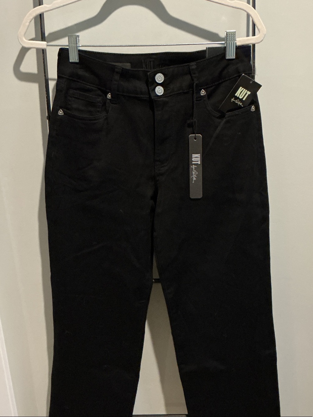 Kut from the Kloth Black High-Rise  WideLeg Jeans. Size 4. New with tags.